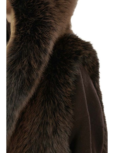 Giubbino Sword 6.6.44 Gilet in Ecopelliccia Marrone